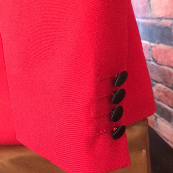 Raphael Red black Tuxedo Coat - Picture 7 of 17